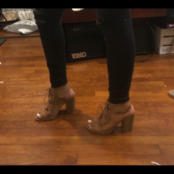 Beige 3-inch Heel Sandal - Picture 4 of 4